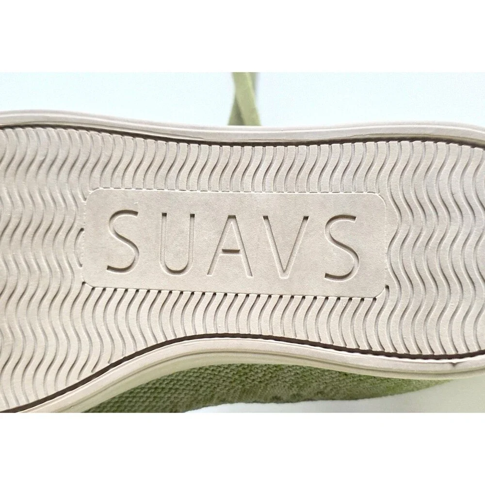 SUAVS Zilker Sneakers Olive Green Women's 7 38 Lace Up Comfort Lightweight